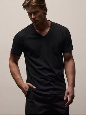 NEW James Perse Men’s Short Sleeve Black V-Neck